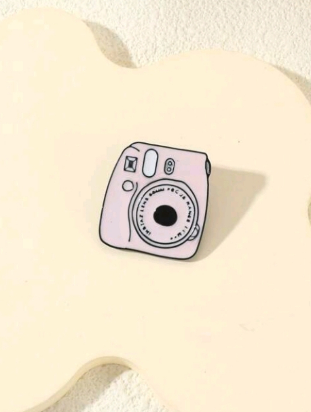 Pink Camera Enamel Brooch Pin